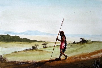 アフリカ人 Painting - アフリカの狩猟中のニジェル